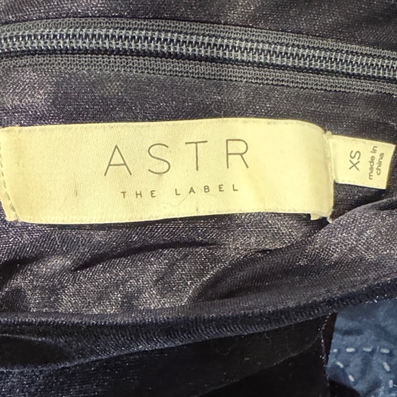 ASTR the Label Navy Blue Velvet One-Shoulder Dress - Picture 3 of 4